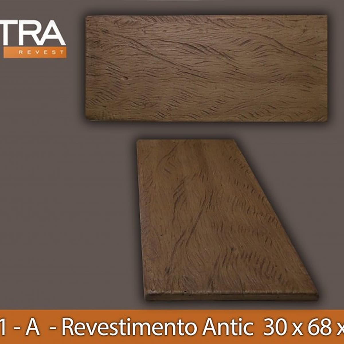 Kit 3 Fôrmas ABS Revestimento Antic — Madeira Peroba, foto 2